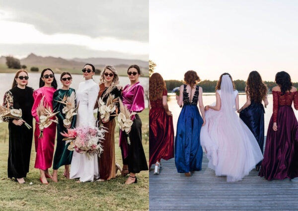 Разные платья подружек невесты